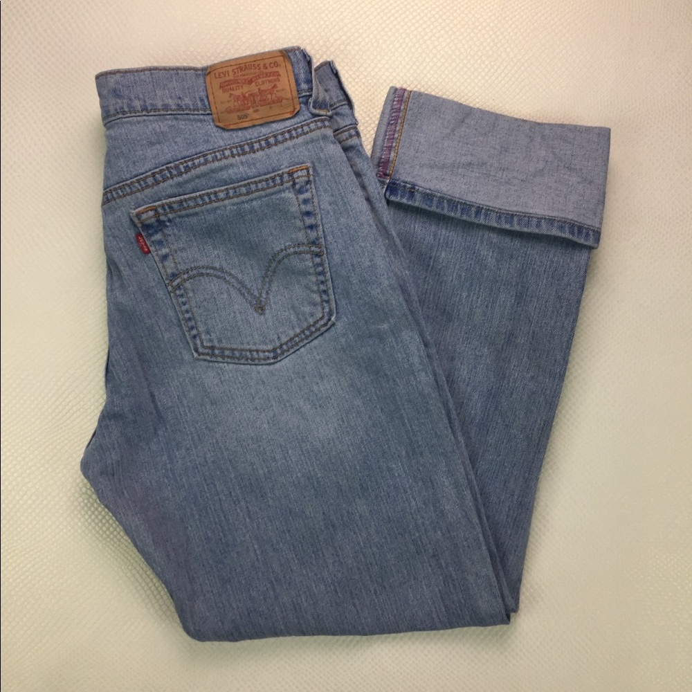 Y2K Vintage Levis 505 Nouveau Low Straight Cropped Jeans 10